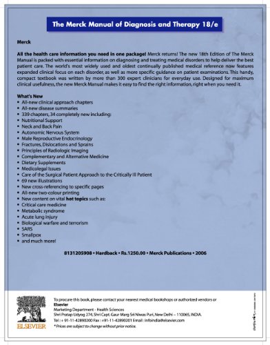 THE MERCK MANUAL,18ED.,2 VOL SET medical/pharmacology/the-merck-manual-18ed-2-vol-set-9788131205907
